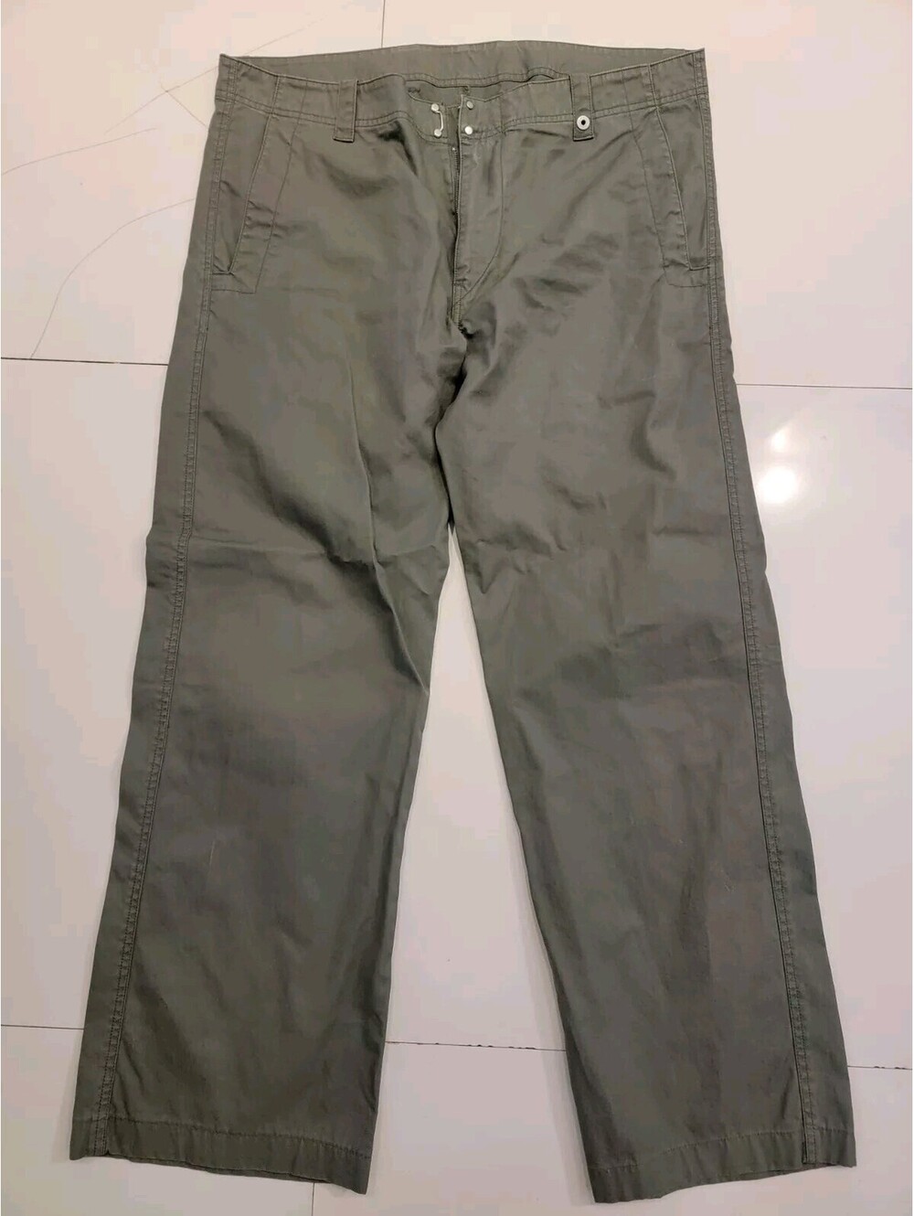 Diesel Parachute Cargo Pants Khaki Green Military Relaxed 36
